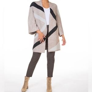 Cardigan long sleeve, open front, Black Tape, size S